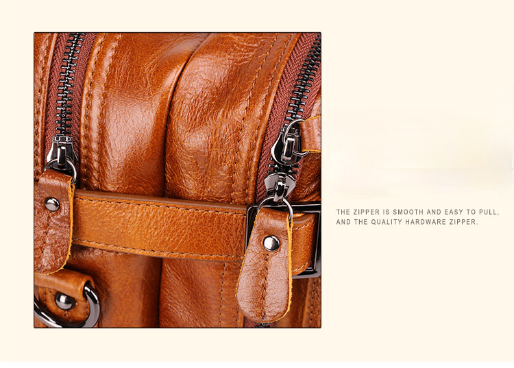 Vintage Men Multi Functional Backpack & business Briefcase J6332-Leather Backpack-Coffee-Free Shipping Leatheretro