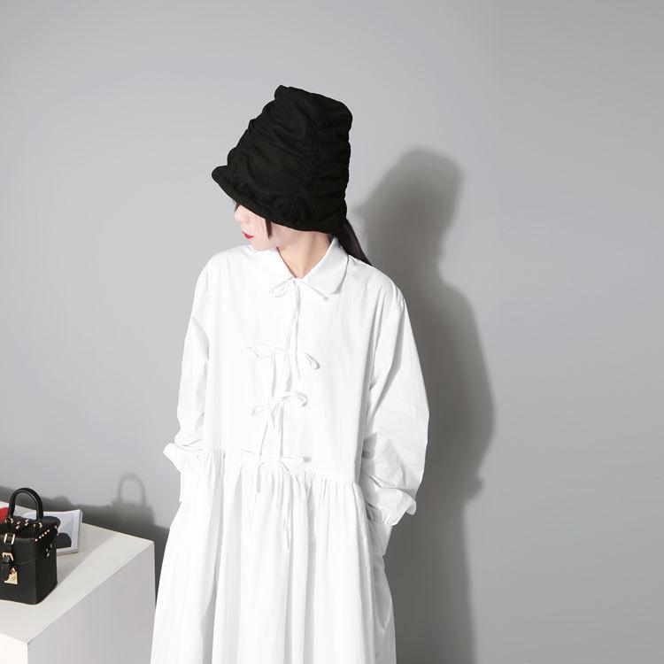 Women Bow Bandage Long Cozy Dresses-Cozy Dresses-White-One Size-Free Shipping Leatheretro