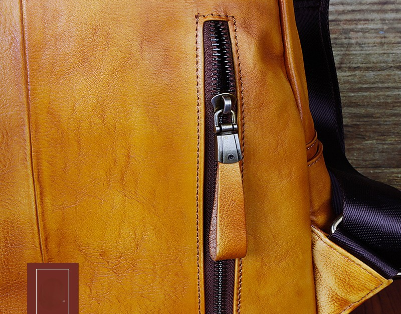 Vintage Floral Embossing Leather Backpack for Women C311-Leather Backpack for Women-Yellow-Free Shipping Leatheretro