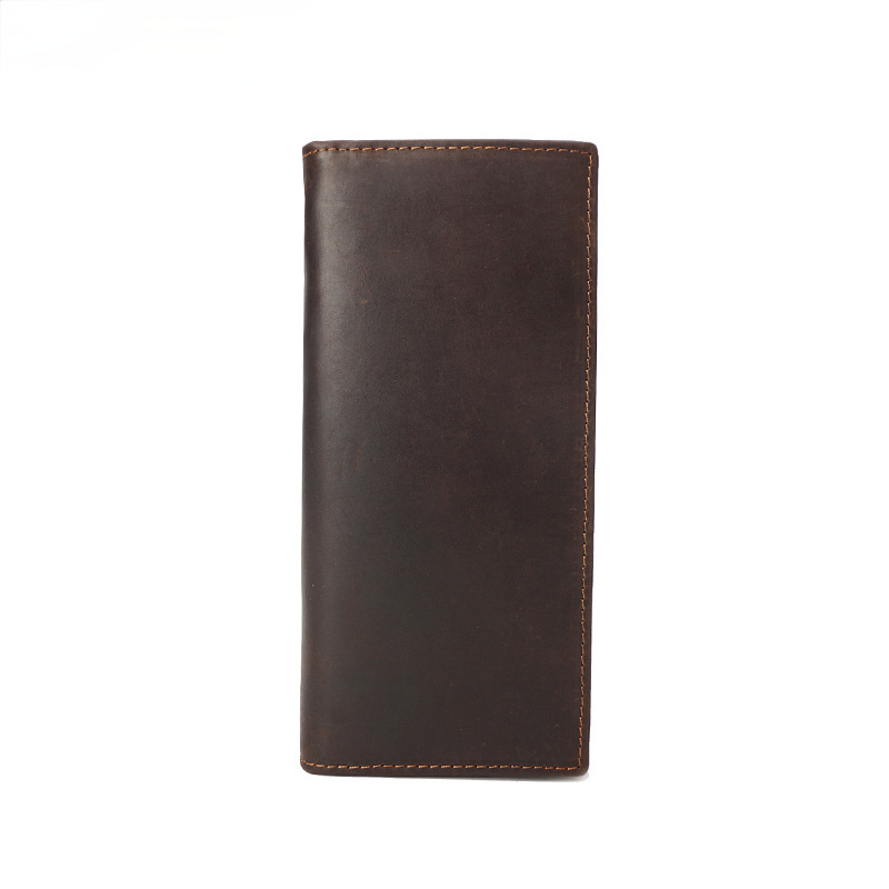 Retro Handmade Me's Leather Wallet 1002-Leather Wallets-Dark Brown-Free Shipping Leatheretro