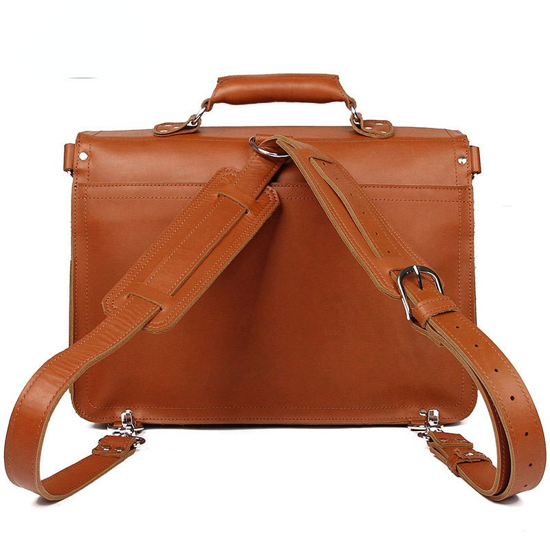 Brown Vintage Leather Briefcase for Business Men 7161-Leather Briefcase-Brown-Free Shipping Leatheretro