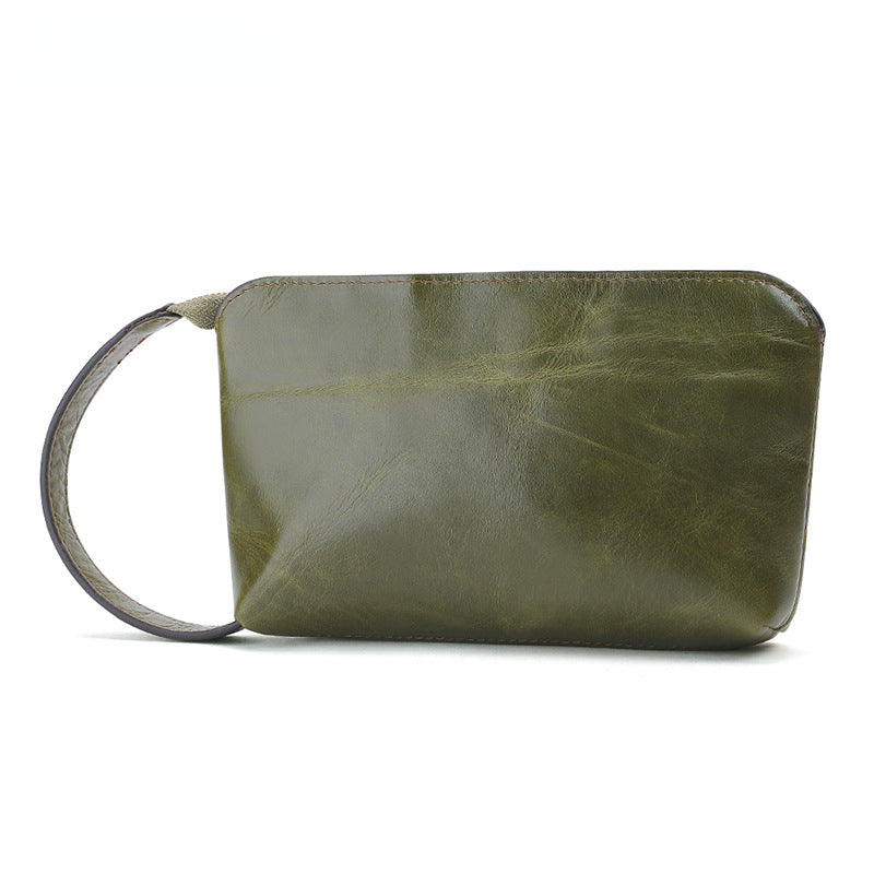 Fashion Leather Storage Bag Cellphone Bag 9380-Handbags, Wallets & Cases-Green-Free Shipping Leatheretro
