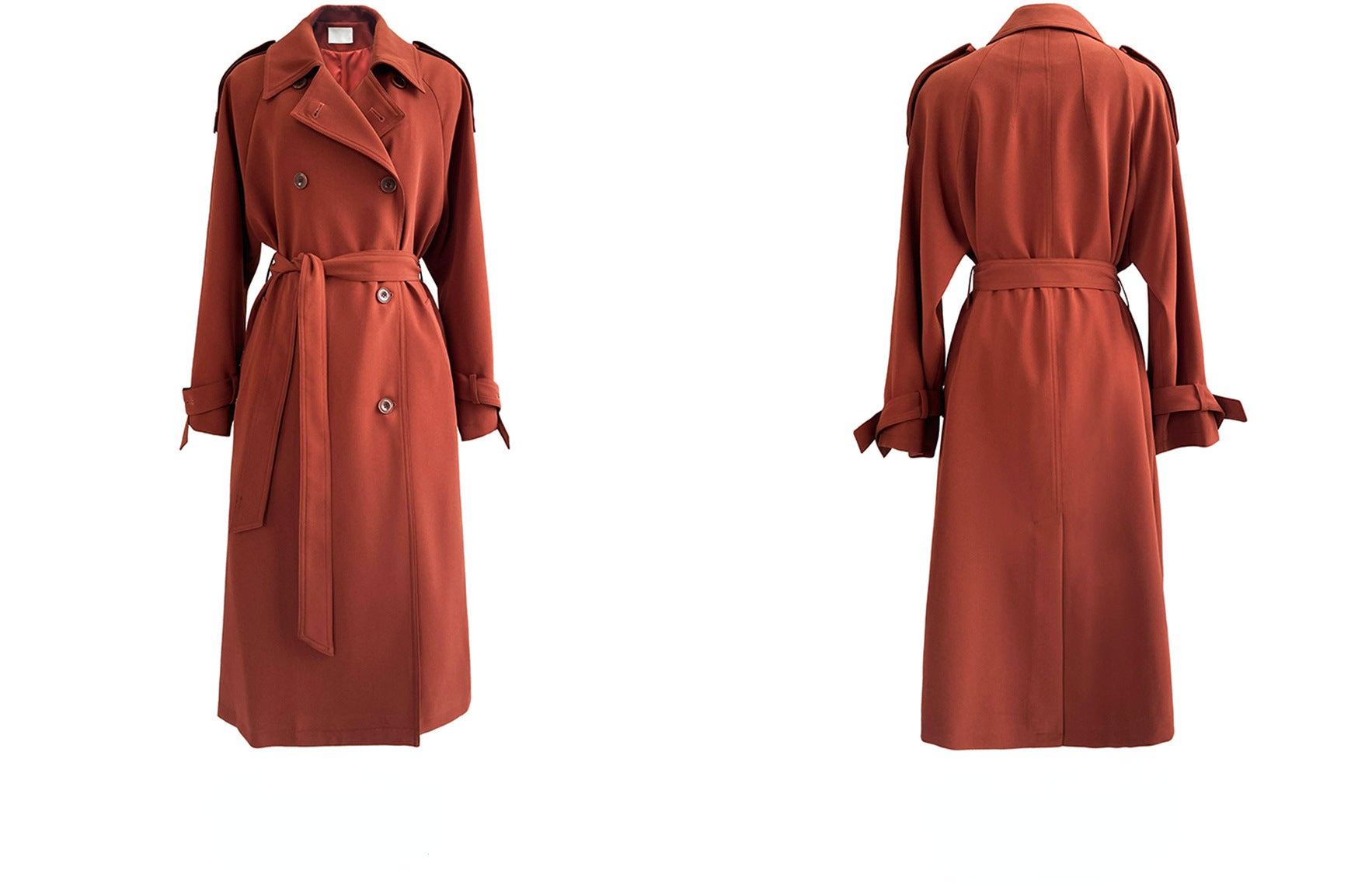 Fashion Fall Wind Break Long Overcoats for Women-Outerwear-Black-S-Free Shipping Leatheretro