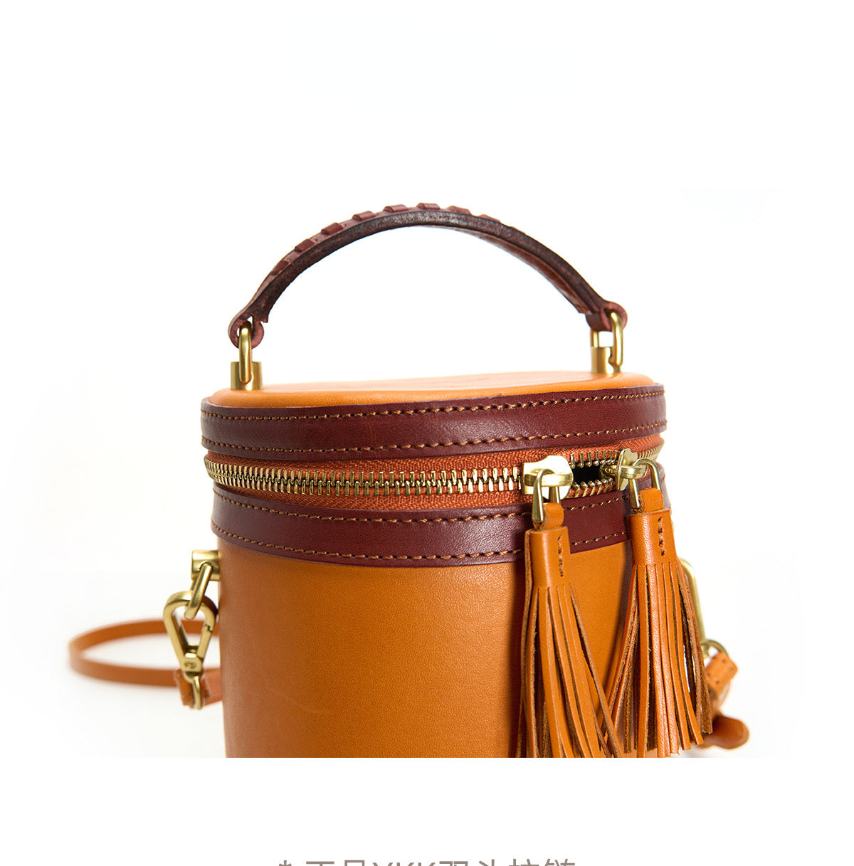 Vintage Vege Tanned Leather Bucket Bags for Women-Handbag & Wallet Accessories-Brown-Free Shipping Leatheretro