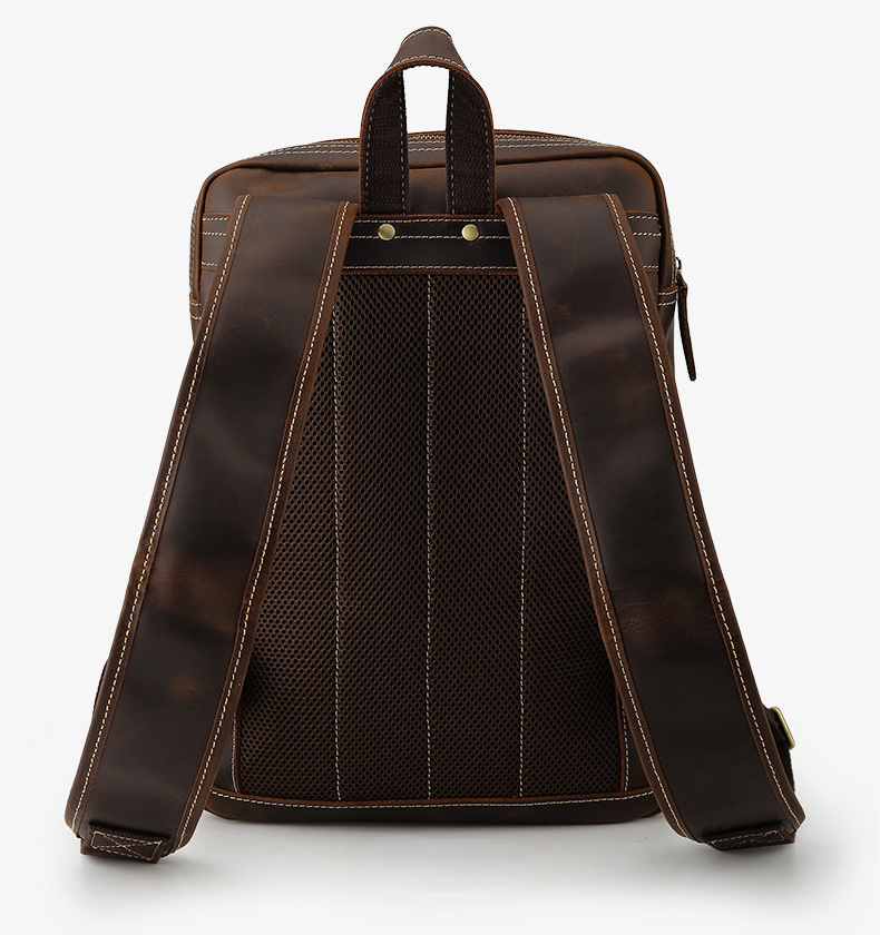 Vintage Luxury Large Storage Leather Backpacks-Leather Backpack-Brown-Free Shipping Leatheretro