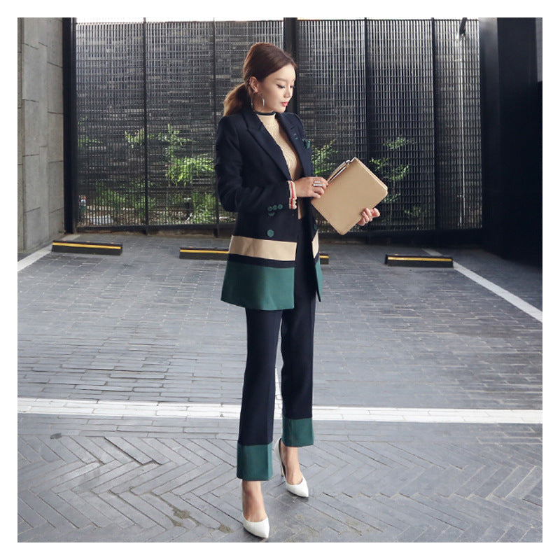 Elegant Office Lady Two Pieces Blazer&Pants Sets-Suits-The same as picture-S-Free Shipping Leatheretro