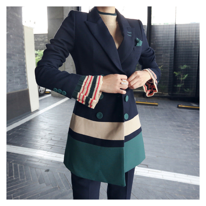 Elegant Office Lady Two Pieces Blazer&Pants Sets-Suits-The same as picture-S-Free Shipping Leatheretro