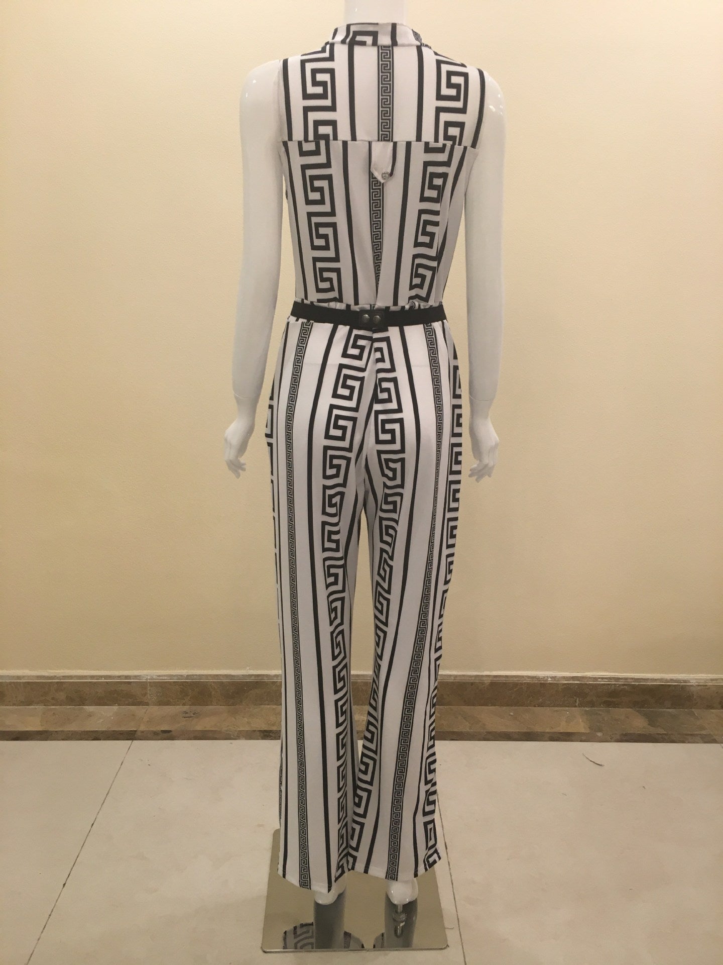 Sexy Summer Print Women Jumpsuits&rompers-Suits-White-S-Free Shipping Leatheretro