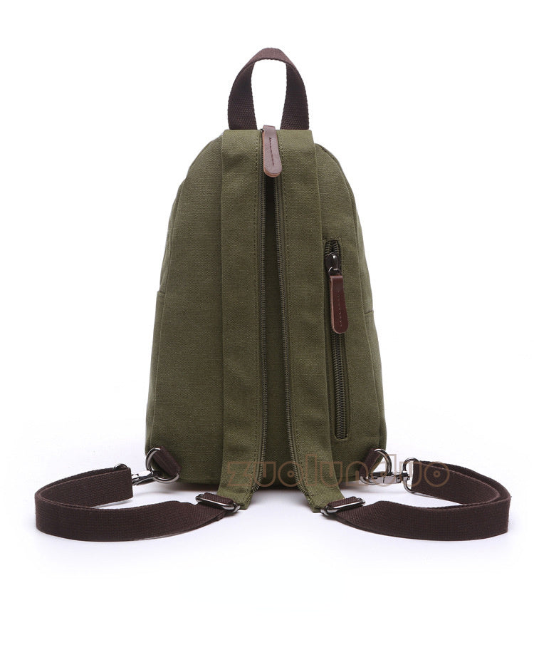 Casual Daily Canvas Backpack for Women and Men 8852-Backpacks-Black-Free Shipping Leatheretro