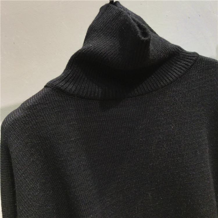 Women Turtleneck Cozy Knitting Pullover Sweaters-Shirts & Tops-Khaki-One Size-Free Shipping Leatheretro
