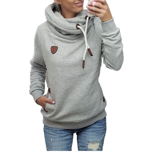 Casual Drawstring Hoddies with Hat-Sweater&Hoodies-Gray-S-Free Shipping Leatheretro