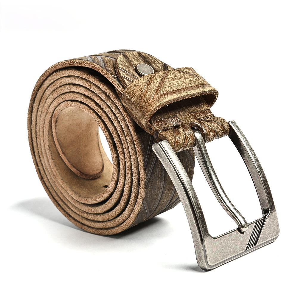 Men's Handmade Leather Casual Belt 16009-Leather Belt-Black-Free Shipping Leatheretro