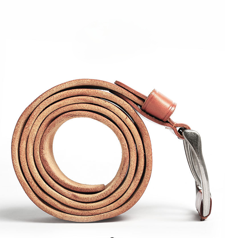 Retro Men's Handmade Leather Casual Belt 15007-Leather Belt-Khaki-Free Shipping Leatheretro