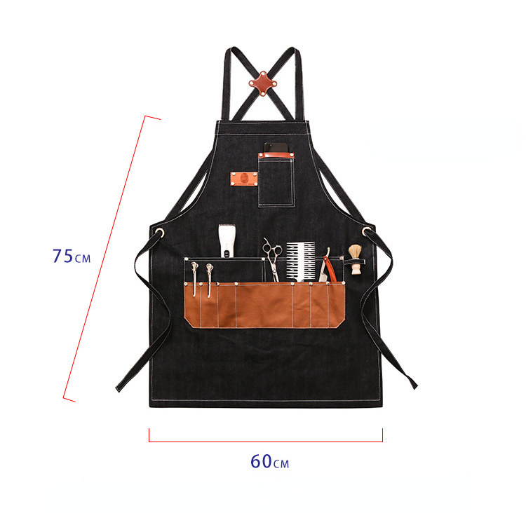 Black Heavy Duty Canvas Work Aprons P245-Canvas Apron-Black-Free Shipping Leatheretro