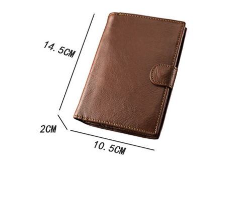 Handmade Large Storage Leisure Leather Wallet-Leather Wallet-Brown-Free Shipping Leatheretro