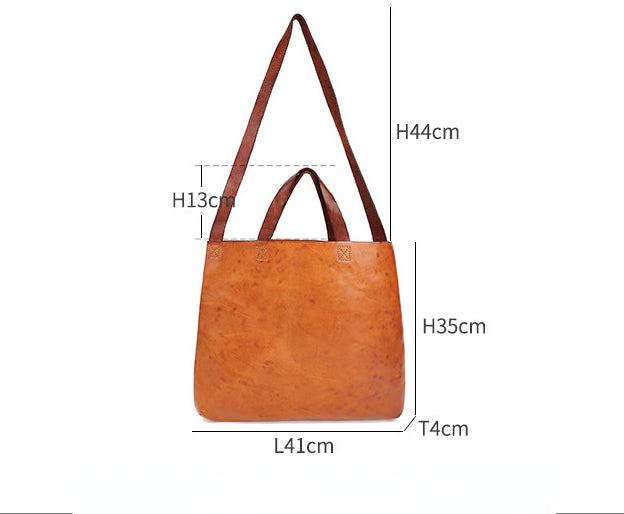 Vintage Tanned Leather Tote Handbags for Women 8903-Handbags-Black-Free Shipping Leatheretro