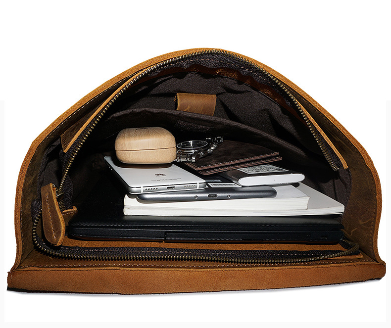 Vintage Men's Leather Computer Backpack P8057-Leather Backpack-Brown-Free Shipping Leatheretro