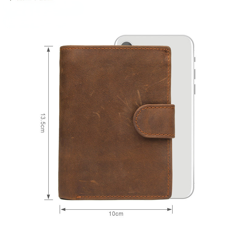 Cowhide RFID Leather Wallets for Men 8129-Leather Wallets-Brown-Free Shipping Leatheretro