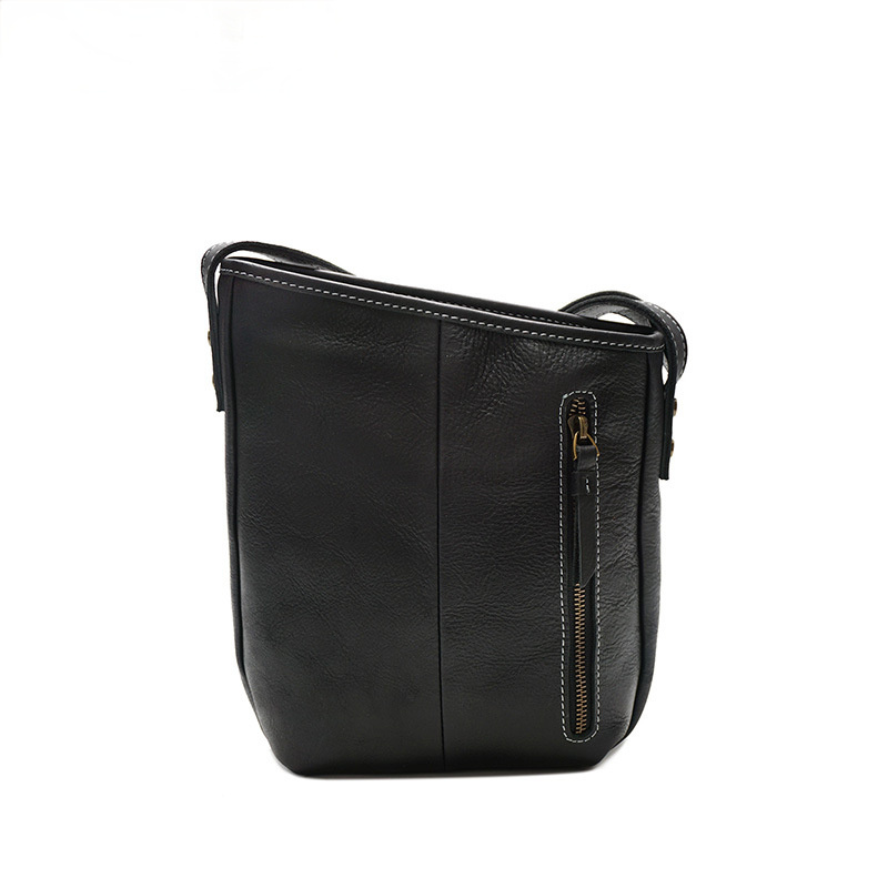 Handmade Leather Bags for Men and Women 8122-Leather Women Bags-Black-Free Shipping Leatheretro