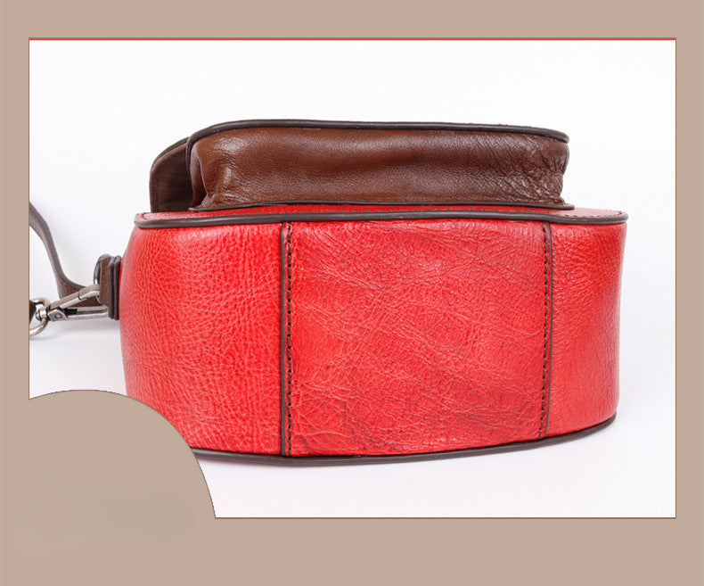 Embossing Design Vintage Leather Shoulder Bags 8078-Handbags-Red-Free Shipping Leatheretro