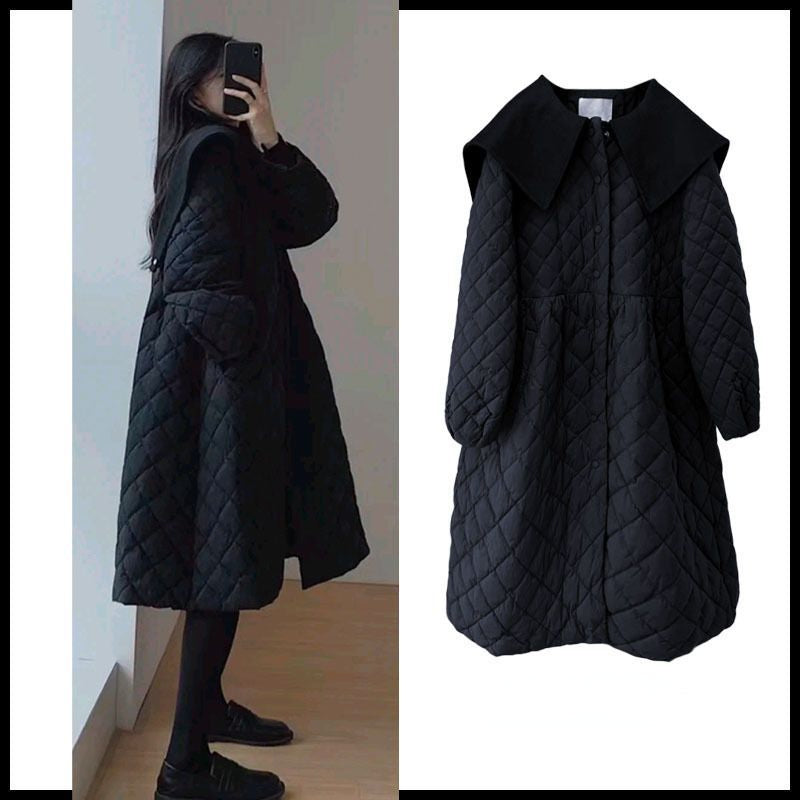 Lovely Winter Down Overcoats for Girls-Outerwear-Black-S 35-47kg-Free Shipping Leatheretro