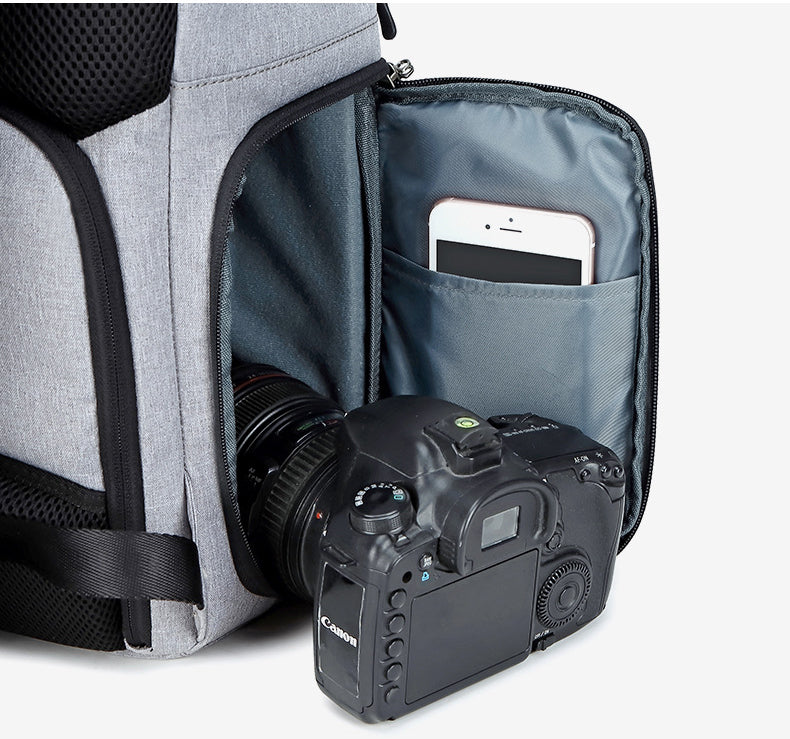 2 In 1 Large Storage Laoptop Bag and Backpack for Camera C3081-Backpacks-Light Gray-Free Shipping Leatheretro