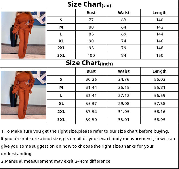 Sexy One Shoulder High Waist Plus Sizes Wide Legs Jumpsuits-Suits-Red-S-Free Shipping Leatheretro