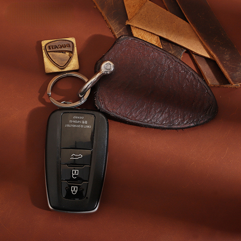 Creative Vintage Leather Handmade Keychains K121-Leather Key Chains-Cross-Free Shipping Leatheretro