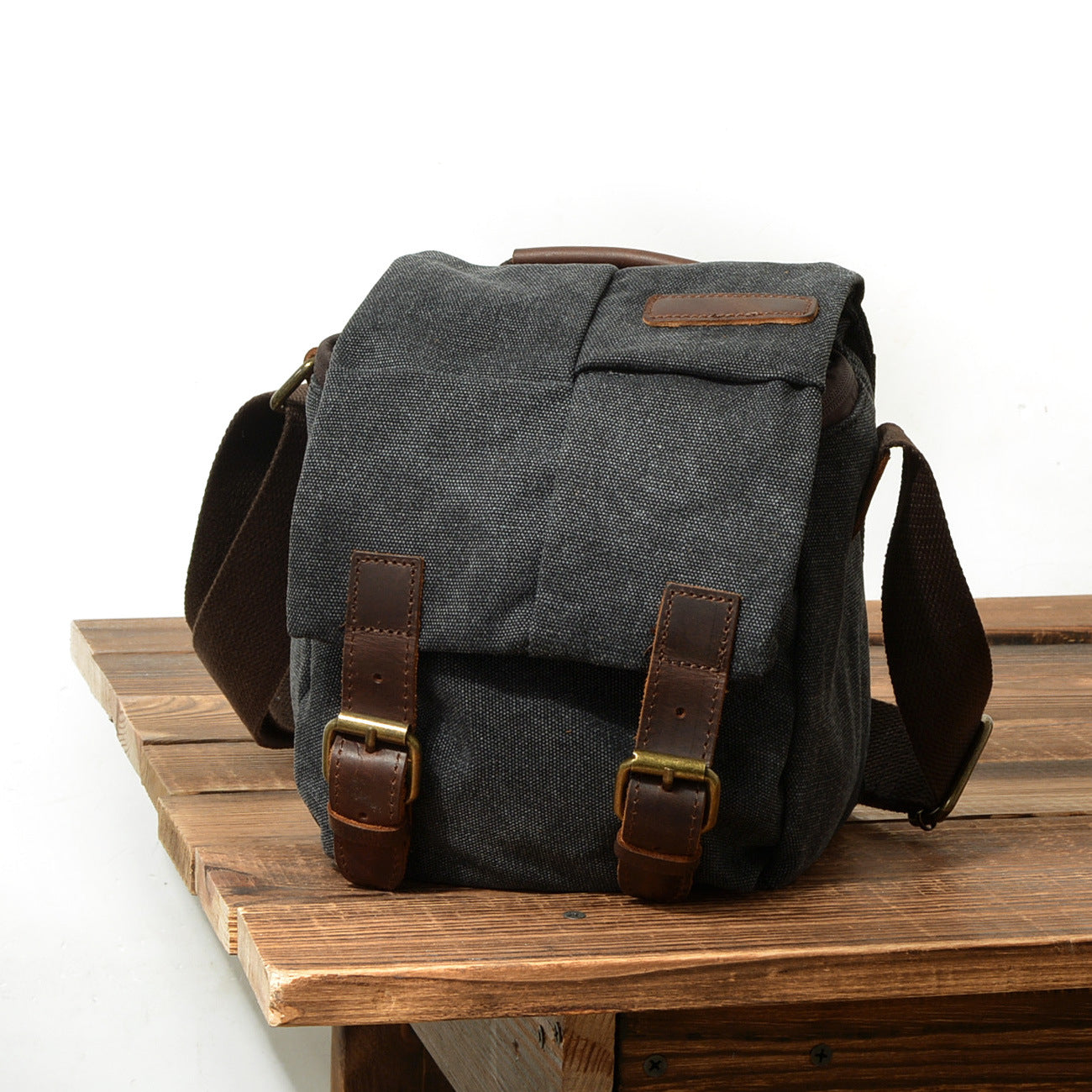 Vintage Leather Canvas Waterproof Camera Bag C9162-Leather Camera Bag-Brown-Free Shipping Leatheretro