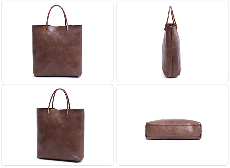 New Women Fashion Leather Shoulder Handbag W8749-Leather Women Bags-Brown-Free Shipping Leatheretro