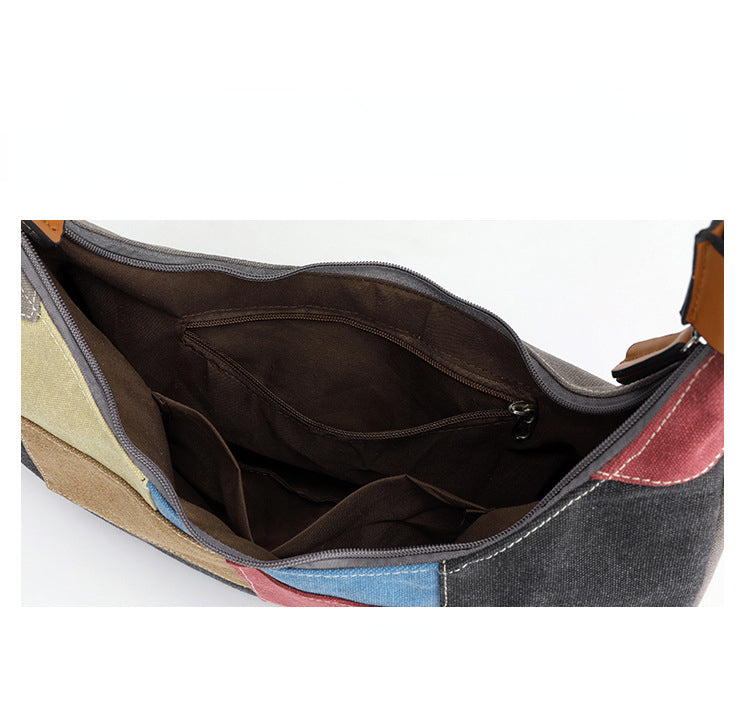 Designed Moon Shaped Canvas Bags for Women 1662-Handbags-The same as picture-Free Shipping Leatheretro