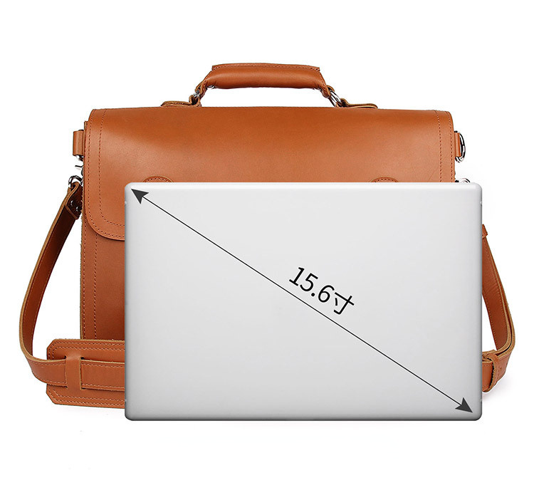 Brown Vintage Leather Briefcase for Business Men 7161-Leather Briefcase-Brown-Free Shipping Leatheretro