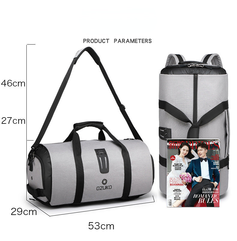 Waterprof Oxford Fabric Multifuctional Foldable Casual Traveling Bags 9209-Duffel Bags-Light Gray-Free Shipping Leatheretro