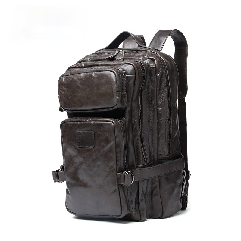 Vintage Multi Functional Leather Backpack J8856-Leather Backpack-Coffee-Free Shipping Leatheretro
