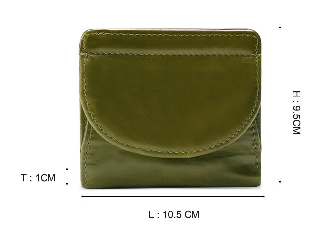 Women Vintage RFID Fodable Small Leather Purses K061-Leather Wallets-Black-Free Shipping Leatheretro