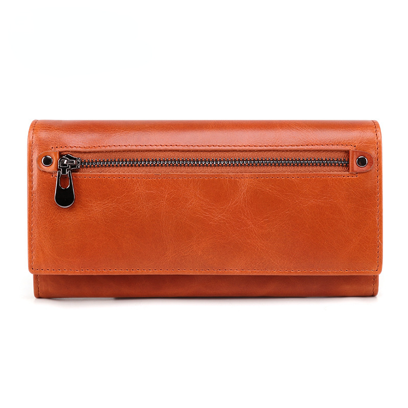 Women Fashion Multi Functional Leather Wallet 9366-Leather Wallet-Brown-Free Shipping Leatheretro