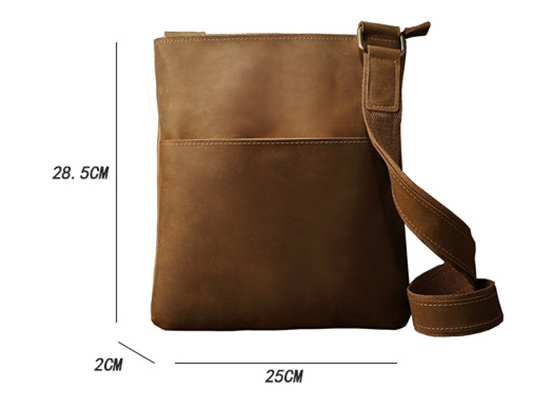 Handmade Vintage Leather Shoulder Bags for Men-Leather Bags-Black-Free Shipping Leatheretro