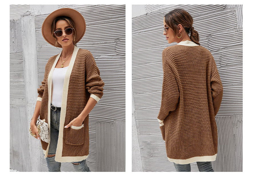 Casual Knitting Long Sleeves Women Overcoat-Shirts & Tops-White-S-Free Shipping Leatheretro