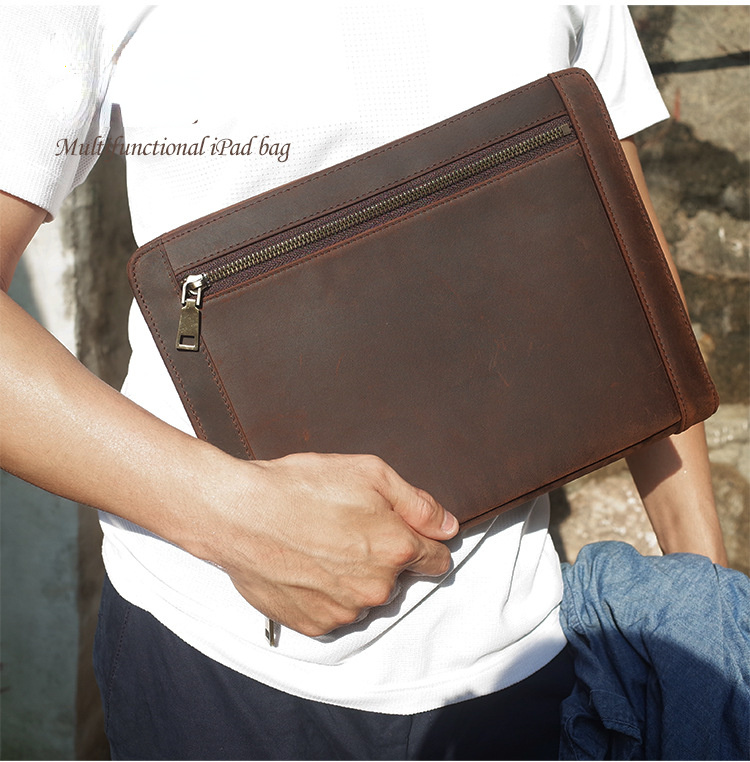 Handmad Leather Pro 10.5" Padfolios Case 2113-Leather Padfolio-Coffee-Free Shipping Leatheretro