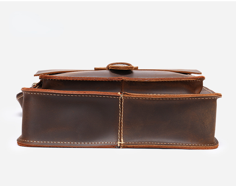 Handmade Vintage Small Men's Leather Small Bags 1093-Men's Bags-Black-Free Shipping Leatheretro