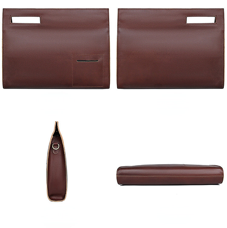 Vintage Crazy Horse Leather Crossbody Business Bags 0011-Briefcases-Black-Free Shipping Leatheretro