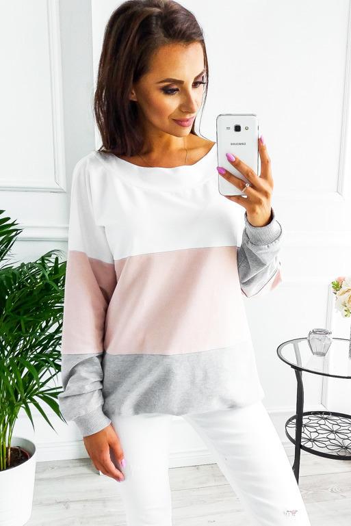 Casual Contrast Color Fall Long Sleeves Hoodies-Shirts & Tops-Pink-S-Free Shipping Leatheretro