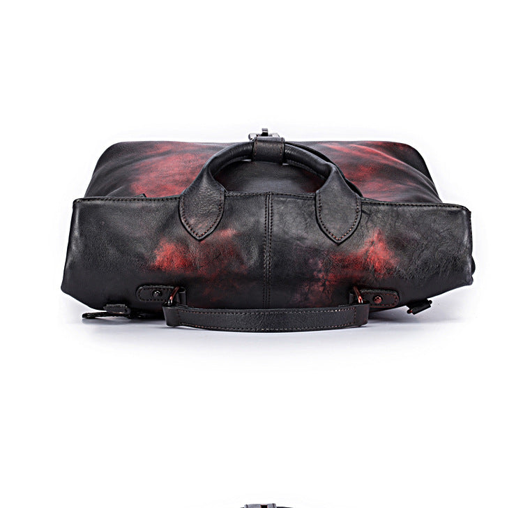 Vintage Handmade Leather Business Bags for Women 2516-Leather Briefcase for Women-Green-Free Shipping Leatheretro