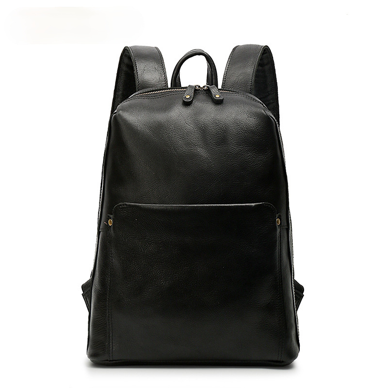 Vintage Handmade Leathe Backpack P-8718-Leather Backpack-Black-Free Shipping Leatheretro