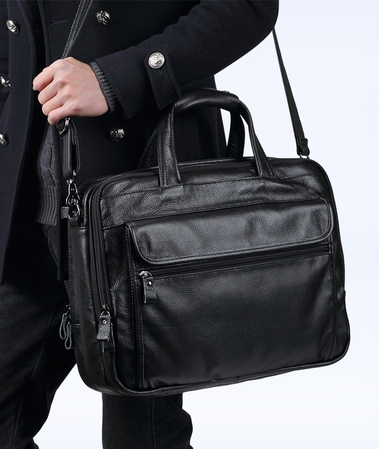 Vintage Men Leather Business Briefcases 15.6" Laptop J9912-Leather Briefcase-Green Oil Wax-Free Shipping Leatheretro