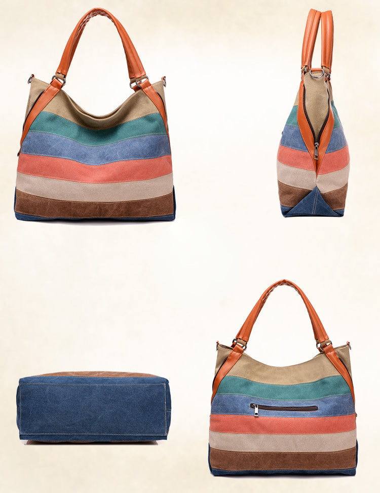 Vintage Large Canvas Tote Bags for Women 1113-Handbags-The same as picture-Free Shipping Leatheretro