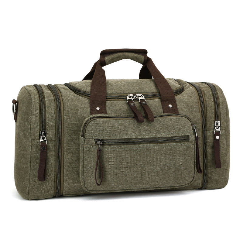 Casual Canvas Large Capacity Weekend Duffle Bags 8842-Duffel Bags-Army Green-Free Shipping Leatheretro