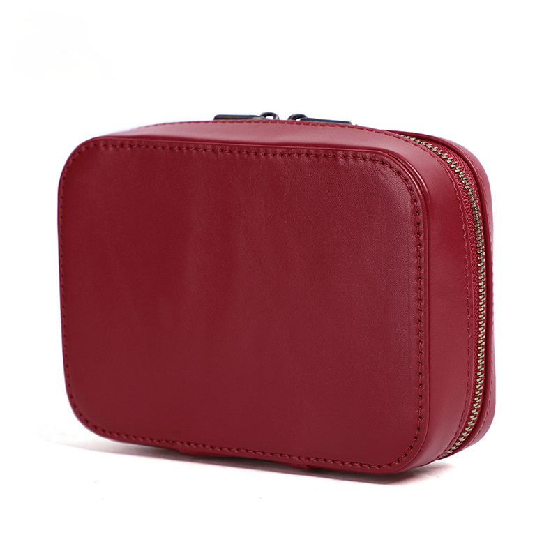 Easy Take Leather Mini Leater Organizer Bag JK092-Leatehr Purses-Rectangle Big Red-Free Shipping Leatheretro