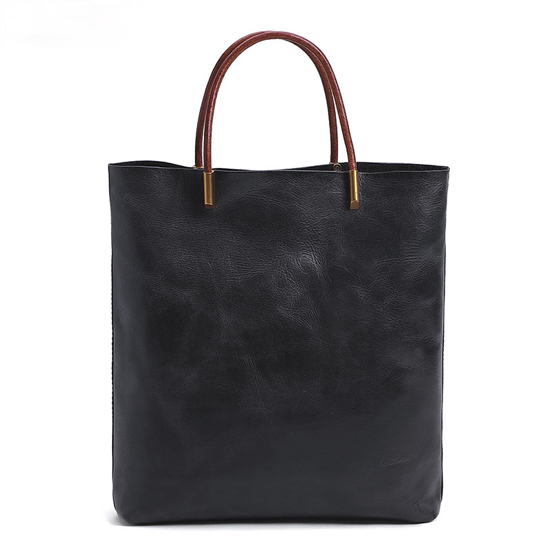 New Women Fashion Leather Shoulder Handbag W8749-Leather Women Bags-Black-Free Shipping Leatheretro