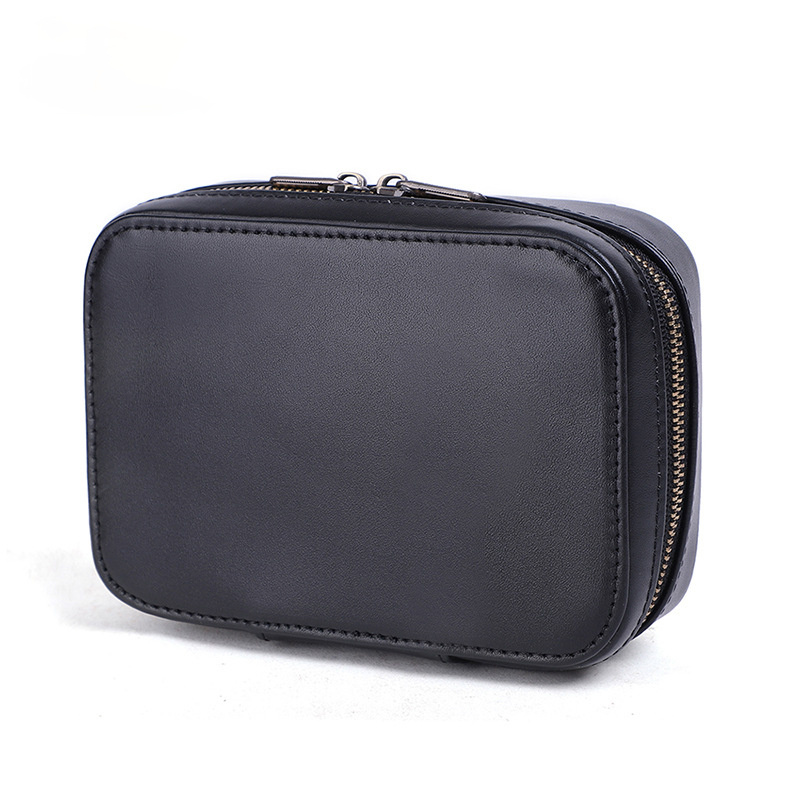 Easy Take Leather Mini Leater Organizer Bag JK092-Leatehr Purses-Rectangle Big Black-Free Shipping Leatheretro